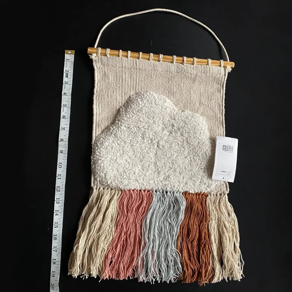 H&M Cloud Tassles Wall Hanging Macrame Decor